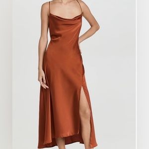 ASTR Gaia Dress- Copper / burnt orange size S